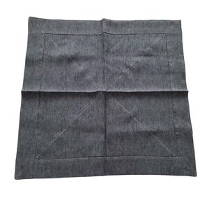 Marchsf Linen Napkin Set of 14 Denim Hemstitch Peter Speliopoulos 21”L x 21”W